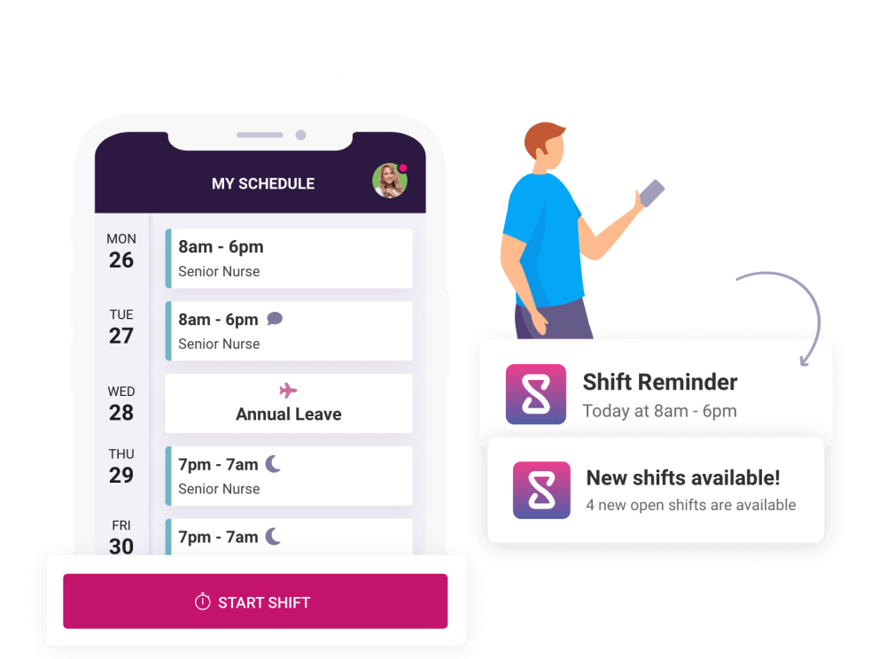 Retail Staff Scheduling Mobile App