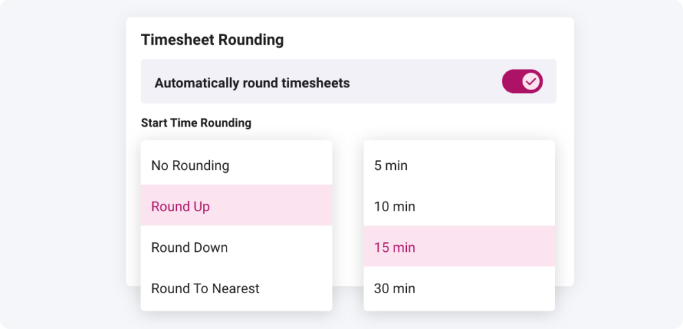 Automatic Timesheet Rounding