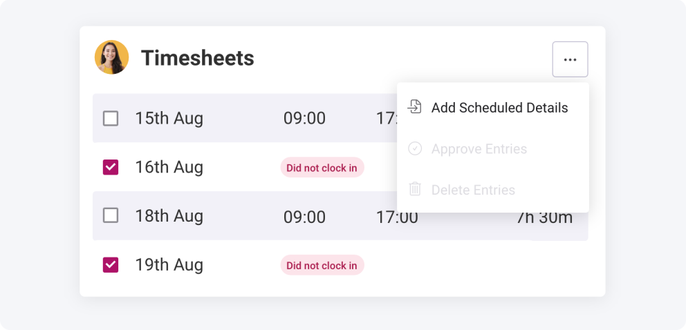 Bulk Add Scheduled Details to Timesheets
